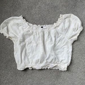 Divided white crop top!